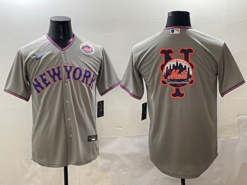 Men New York Mets Blank Grey Second generation 2025 Nike MLB Jersey style 14